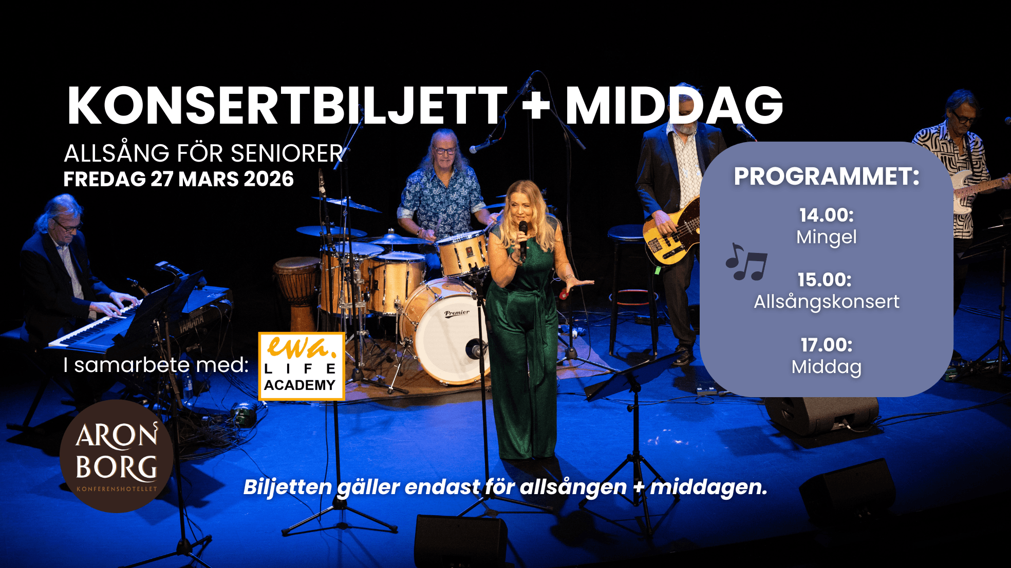 Allsångskonsert för seniorer 27/3 2026