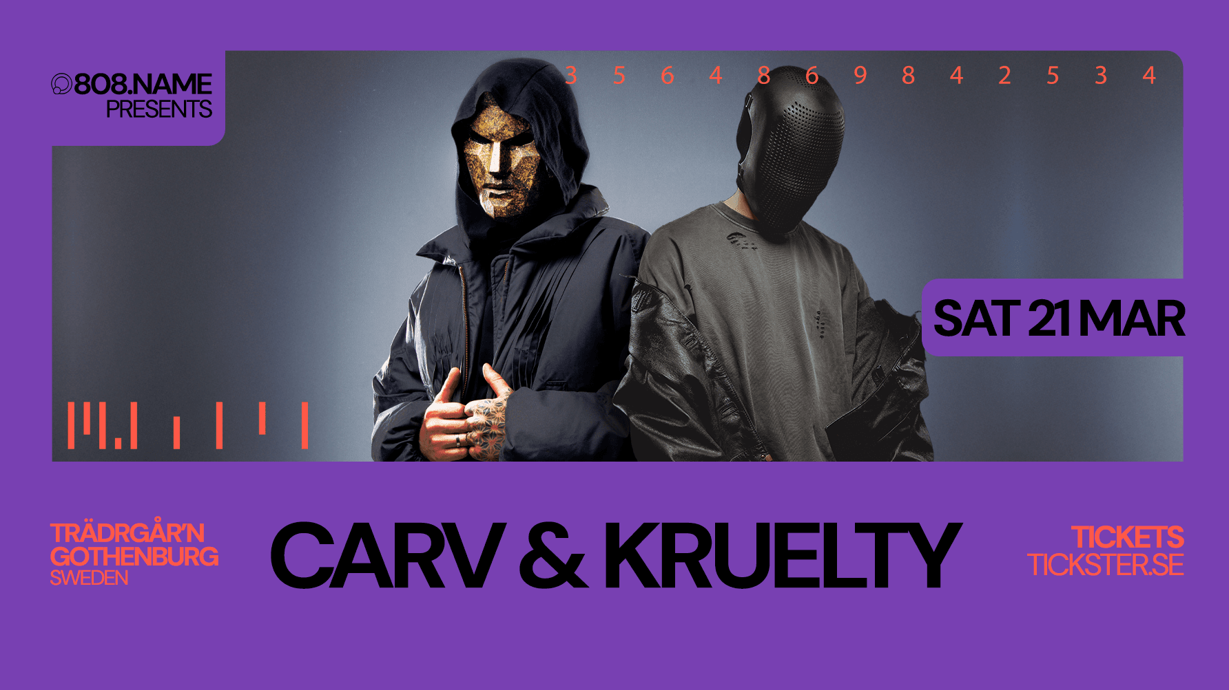 CARV & KRUELTY - TRÄDGÅRN - LÖRDAG 21 MARS