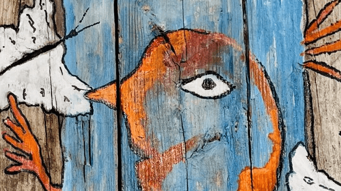 Familjelördag: Måla på träplankor (från 3 år)