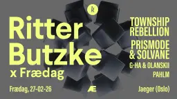 Ritter Butzke x Frædag: Township Rebellion +++