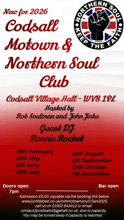 Codsall Motown & Northern Soul Night