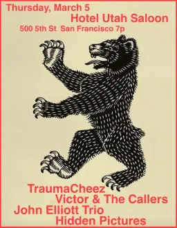 TraumaCheez âą Victor & The Callers âą John Elliott âą Hidden Pictures