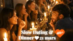 Slow Dejting & Dinner Singelfest 21 mars (40+)