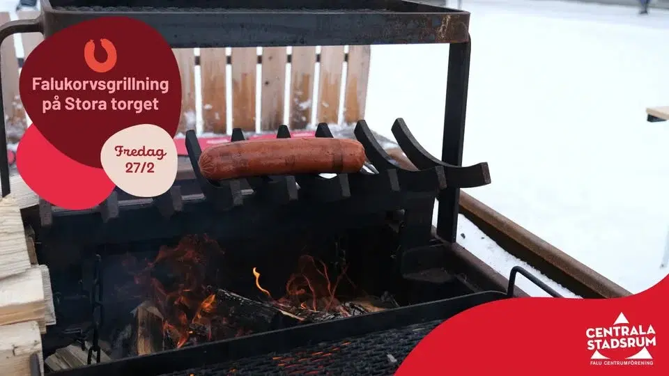 Falukorvsgrillning på Stora Torget i Falun