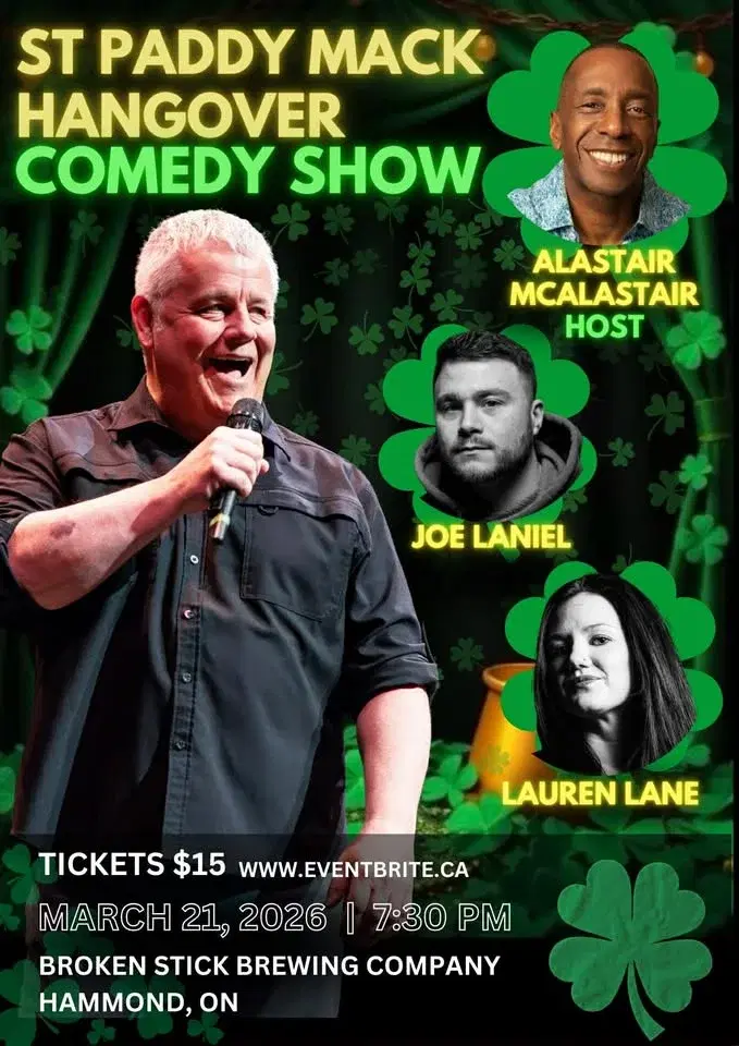 ST PADDY MACK HANGOVER COMEDY SHOW