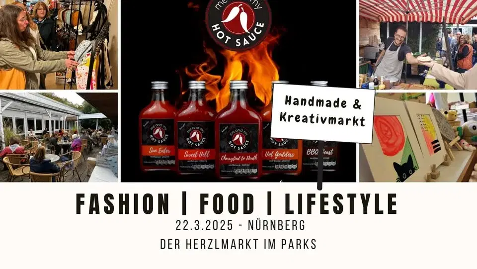 5. Herzlmarkt Nürnberg | Kreativ- und Handmade Markt | mit mehreren Foodtrucks im stylischen Garten