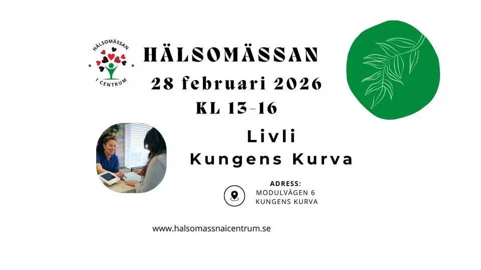 Hälsomässa i Livli Shoppingcenten i Kungens Kurva Stockholm