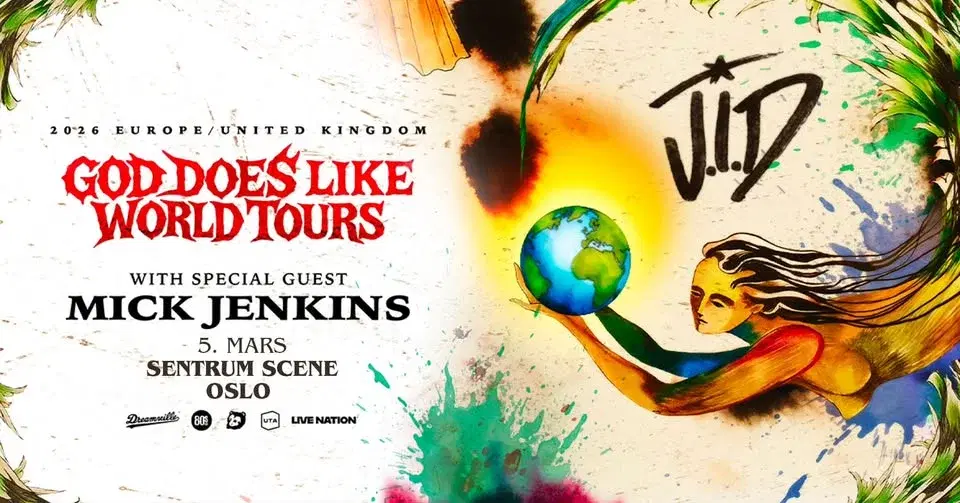 J.I.D: God Does Like World Tours - FÅ BILLETTER / Sentrum Scene / Pres. av Live Nation