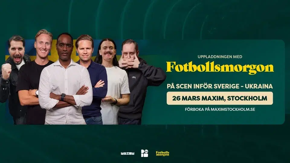 Uppladdningen med Fotbollsmorgon. Sverige-Ukraina