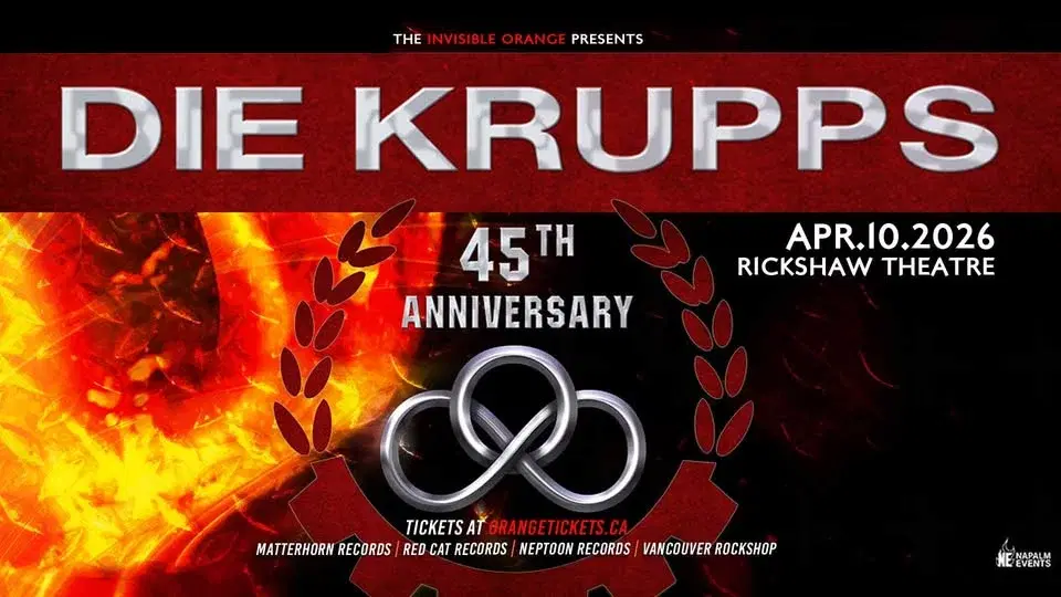 DIE KRUPPS - 45th Anniversary Tour Live in Vancouver. April 10, 2026 @ Rickshaw Theatre