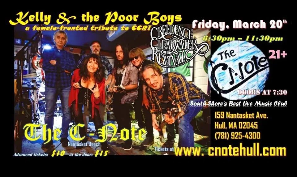 Creedence Clearwater Revival tribute, "Kelly & the Poor Boys," at the C-Note in Hull, MA