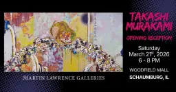 Takashi Murakami Exhibition in Woodfield Mall in Schaumburg, IL