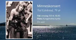 Minneskonsert, Ted Gärdestad 70 år
