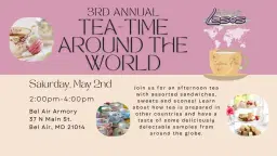 3rd Annual Tea Time Around the World