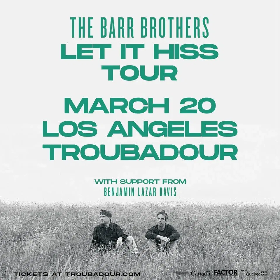 The Barr Brothers w/ Benjamin Lazar Davis at Troubadour