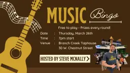 Music Bingo with Steve McNally