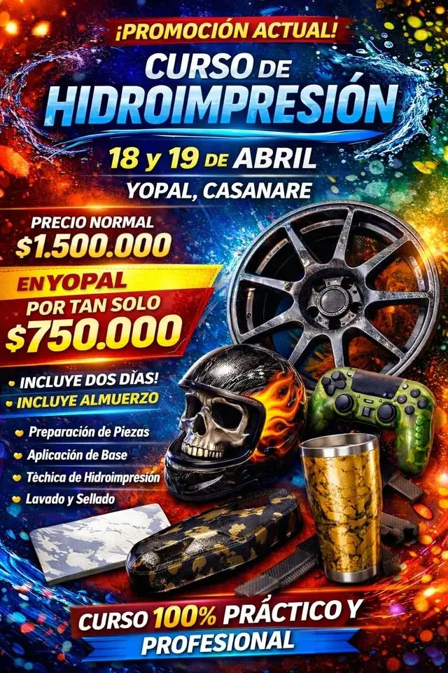 CURSO HIDROIMPRESION YOPAL Casanare ♥️