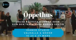 Öppethus - Gratis prova på Salsa Bachata och Kizomba - iDance Studio Valhalla + Söder