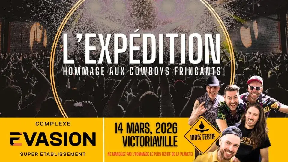 L'Expédition - Hommage aux Cowboys Fringants | Complexe Évasion | Victoriaville