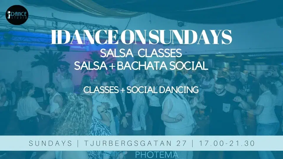 iDance on Sundays - Drop in classes in Salsa - Socialdance in 2 rooms Salsa + Bachata