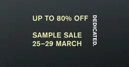 DEDICATED Sample Sale | Upp till 80%