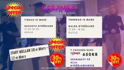 ⭐30% off på Bachata & Salsa - Nybörjarkurser⭐
