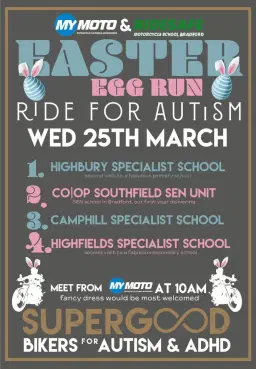 EASTER EGG RIDE FOR 4 specialists schools