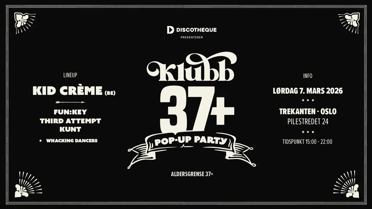 KLUBB 37+ POP-UP PARTY
