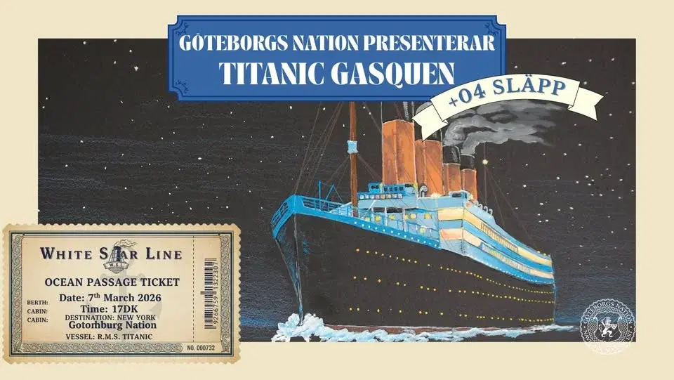 Titanicgasquen 2026 med efterföljande 04-släpp