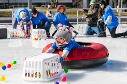 Human Hungry Hippo Tournament at World of Winter