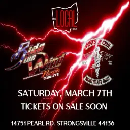 RIDE THE WIND “POISON TRIBUTE & SAINTS OF CRUE “MOTLEY CRUE TRIBUTE” SHARE THE LOCAL STAGE