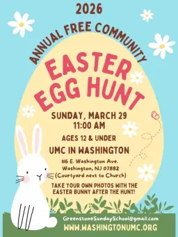 Free Community Easter Egg Hunt at UMC in Washington 07882
