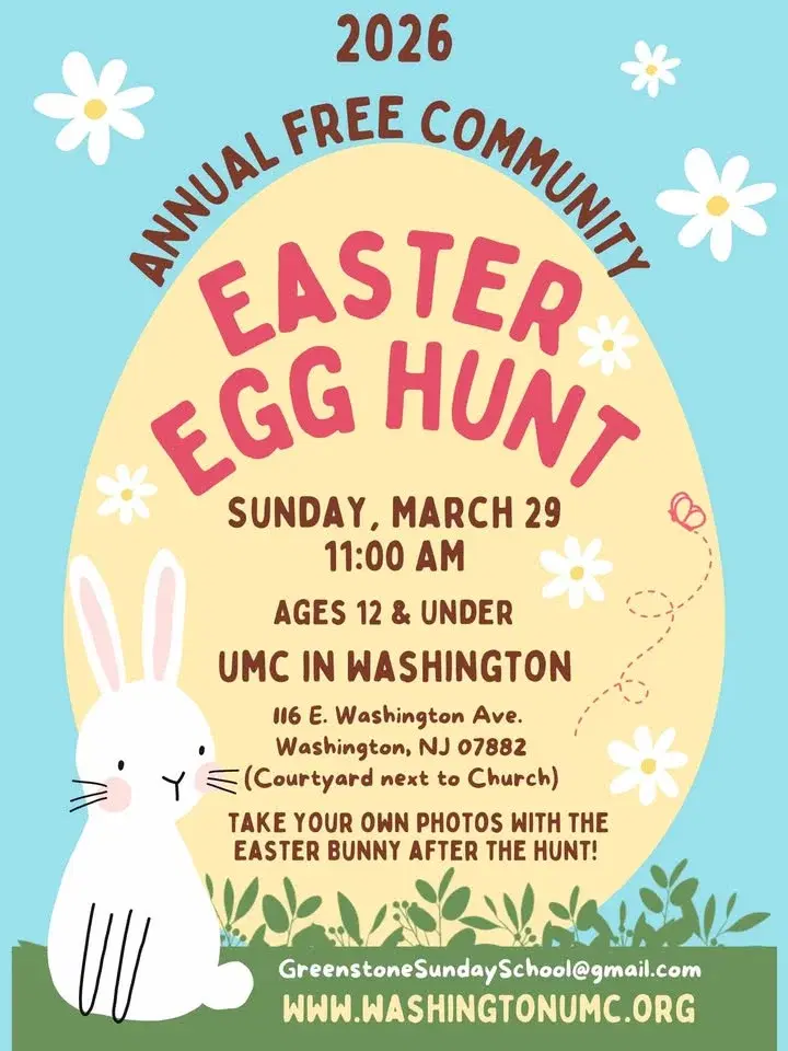 Free Community Easter Egg Hunt at UMC in Washington 07882