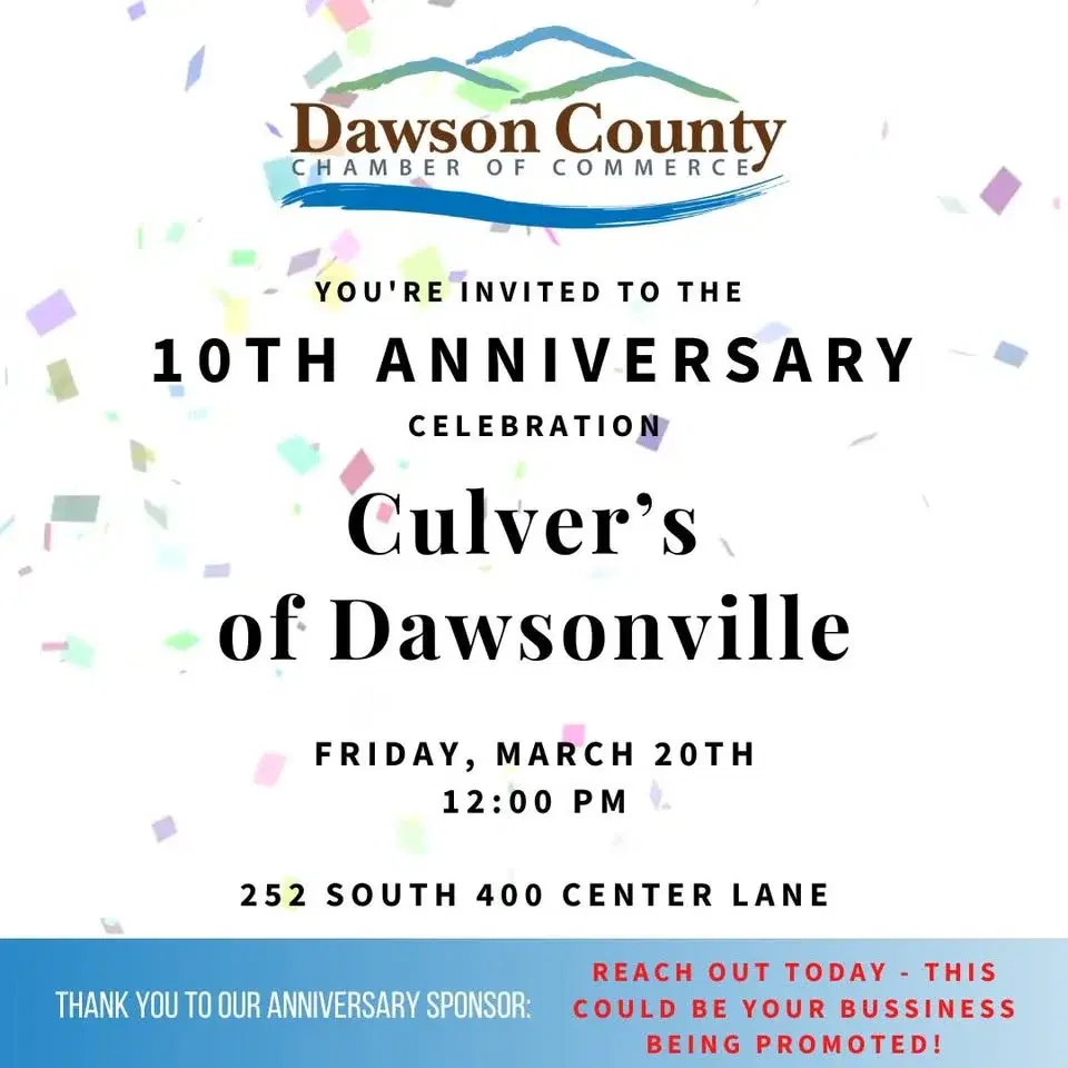 10th Anniversary Celebration with Culver's of Dawsonville