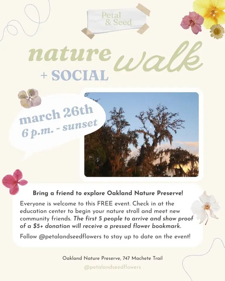Nature Walk + Social at the Oakland Nature Preserve