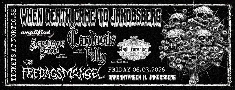 Cardinals Folly + God Forsaken + Sepulchral Frost Live @Klubb Fredagsmangel