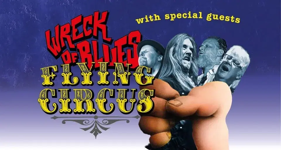 Wreck of Blues Flying Circus lördag gäster: Mange Andersson & Skanky Fred konferencier: Dr Rock