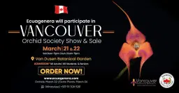 Ecuagenera will participate in Vancouver Orchid Society Show & Sale