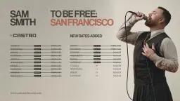 Sam Smith at The Castro - Twenty Night Residency!