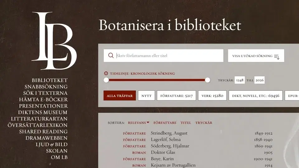 Välkommen till en kväll med Litteraturbanken!