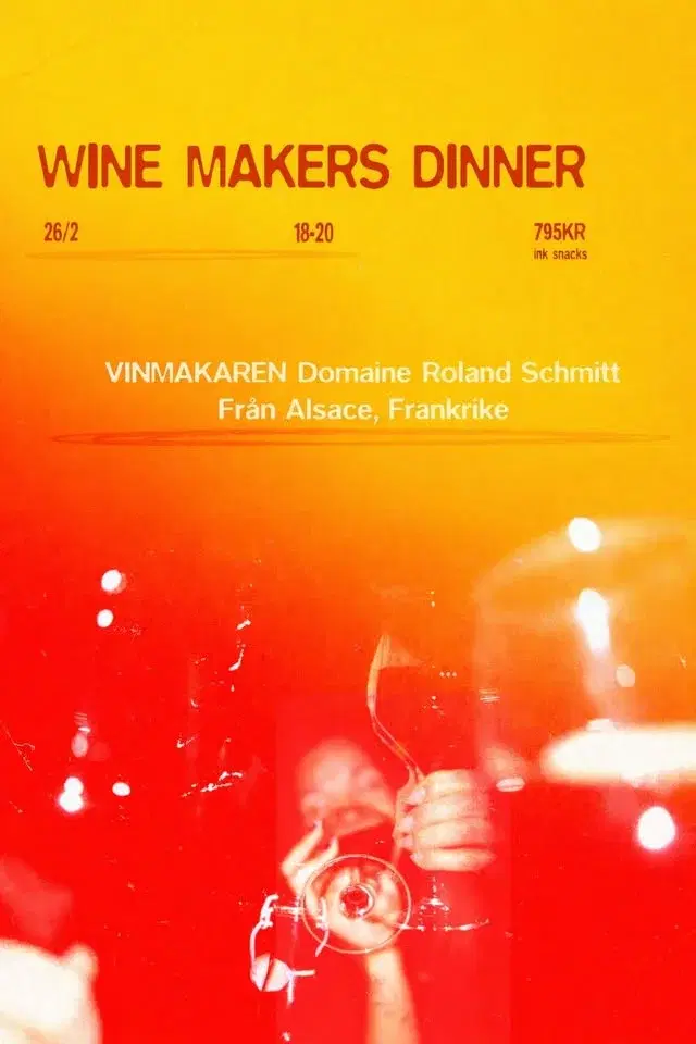 Wine Makers Dinner: Domaine Roland Schmidt - Alsace