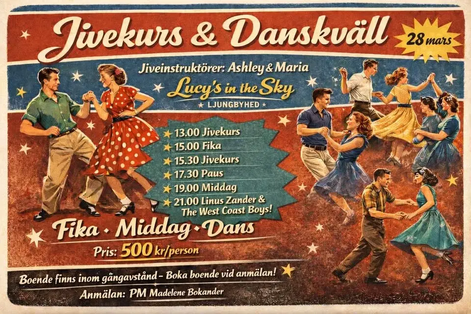 Jivekurs & danskväll – 28 mars