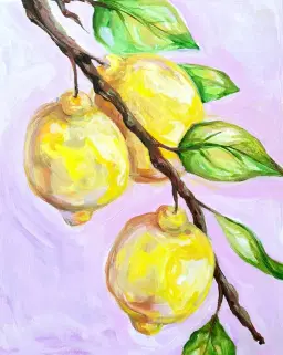 🍷🎨 SIP AND CREATE: LEMONS PAINTING 🍋