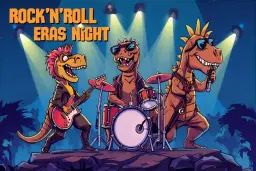 Dinos After Dark: The Rock 'N' Roll Eras Night Edition