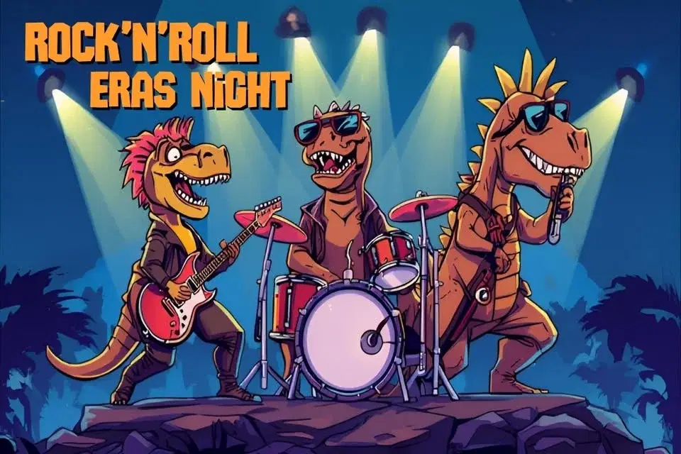 Dinos After Dark: The Rock 'N' Roll Eras Night Edition