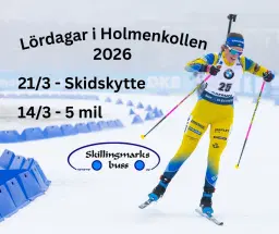 Buss till 5 mil och skidskytte Holmenkollen 14 o 21 mars