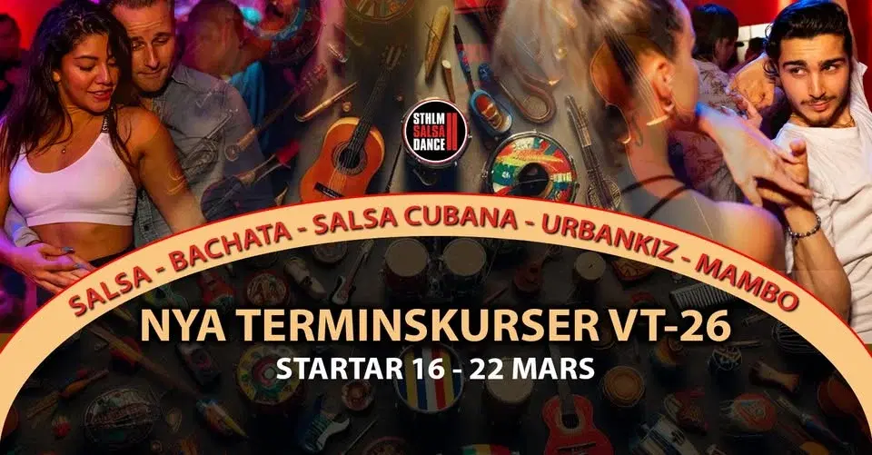 Nya terminskurser startar 16-22 mars på Stockholm Salsa Dance!