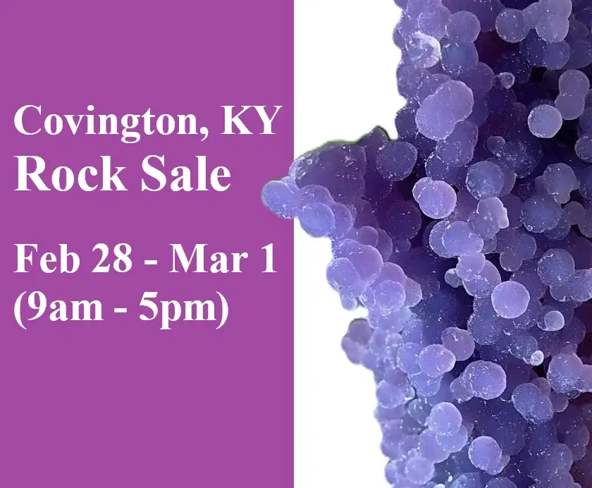 Gem Amethyst Rock Fossil Sale Feb 28, Mar 1 (9am - 5pm) - (Cin, OH/ Cov, KY)