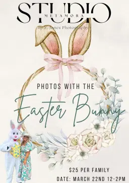Photos with the Easter Bunny at Studio Metamora