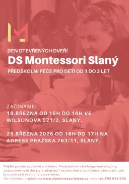 DEN OTEVŘENÝCH DVEŘI DS Montessori Slaný